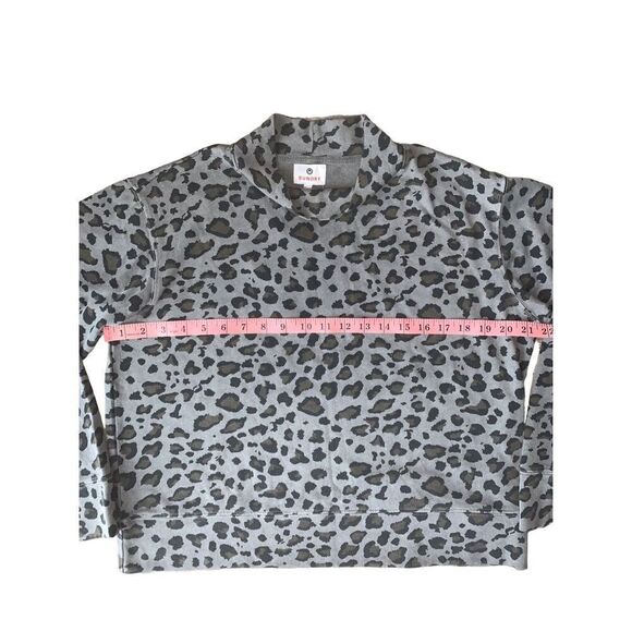 SUNDRY LEOPARD PRINT FUNNELNECK SWEATSHIRT - Picture 10 of 12